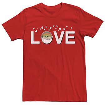 Men's Star Wars The Mandalorian The Child Love Valentine's Day Tee