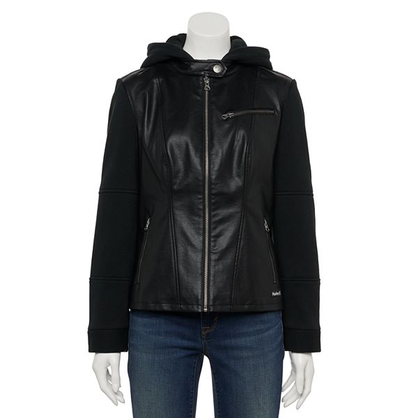 waarom niet Druipend vloeistof Women's Hurley Hood Faux-Leather Jacket