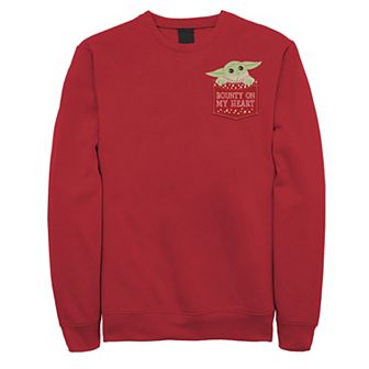 Men's Star Wars The Mandalorian The Child Bounty On My Heart Sweatshirt