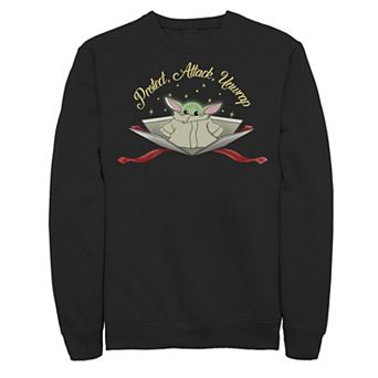 Men's Star Wars The Mandalorian The Child Protect Attack Unwrap Sweatshirt