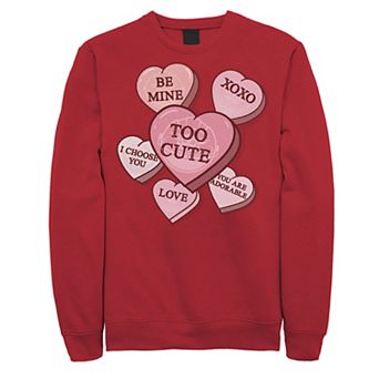 Men's Star Wars The Mandalorian The Child Valentine's Candy Hearts Sweatshirt