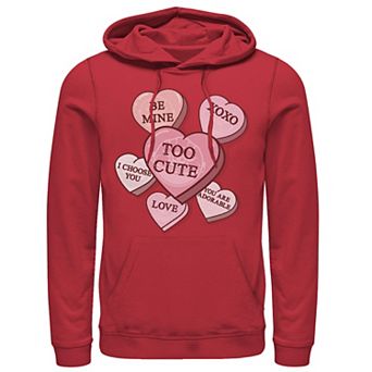 Men's Star Wars The Mandalorian The Child Valentine's Candy Hearts Hoodie
