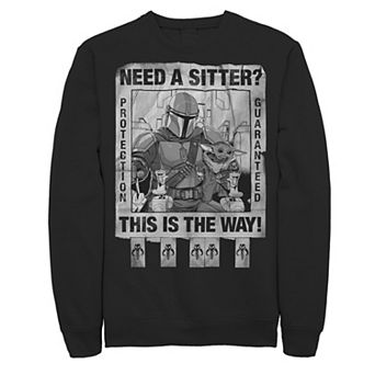 Men's Star Wars Protection Guarenteed Text Sweatshirt