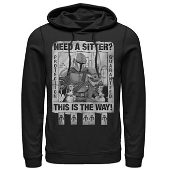Men's Star Wars Protection Guarenteed Text Hoodie
