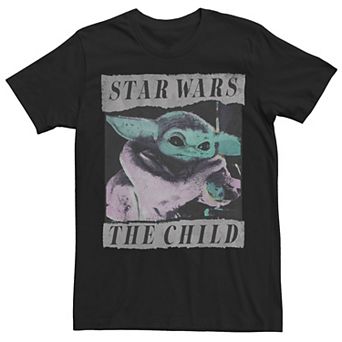 Men's Star Wars The Mandalorian The Child Ripped Poster Tee