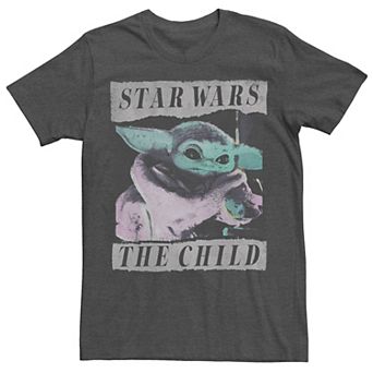Men's Star Wars The Mandalorian The Child Ripped Poster Tee