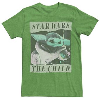 Men's Star Wars The Mandalorian The Child Ripped Poster Tee