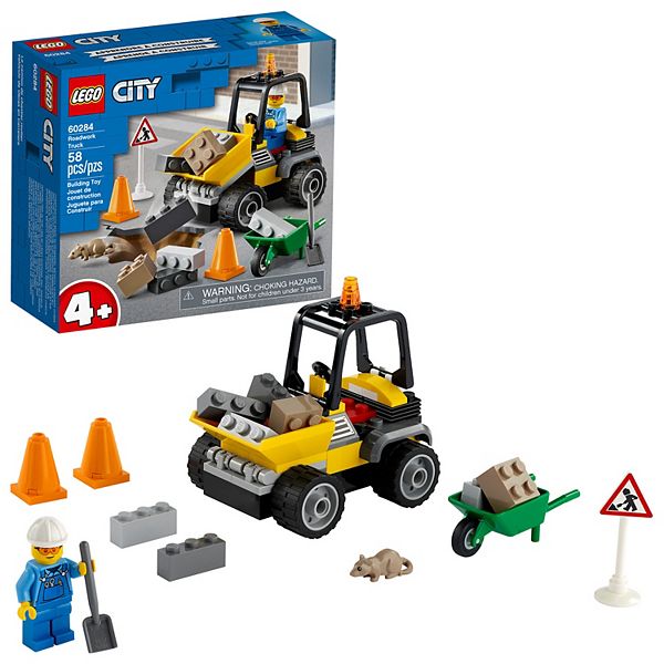 legation guitar Demokratisk parti LEGO City Roadwork Truck Building Kit 60284 (58 Pieces)