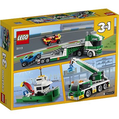 LEGO Creator 3 in 1 Race Car Transporter Building Kit 31113 328 Pieces