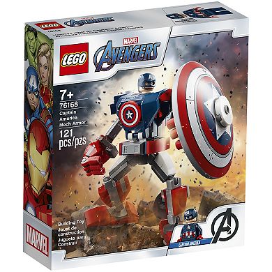 LEGO Marvel Avengers Classic Captain America Mech Armor 76168 Building Kit LEGO Set (121 Pieces)