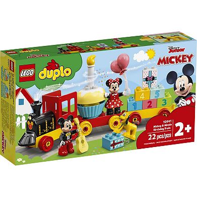 Disney's Mickey Mouse Mickey & Minnie Birthday Train LEGO Toy 10941 by LEGO DUPLO (22 Pieces)