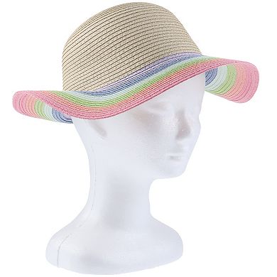 Girls Rainbow Squiggle Floppy Hat