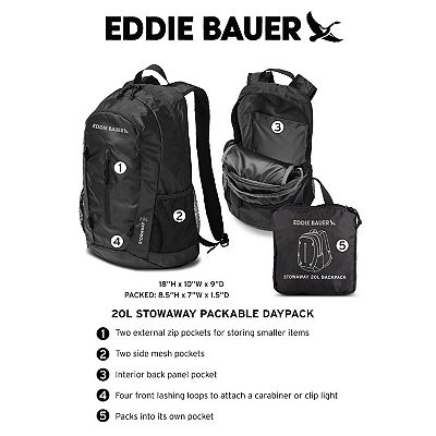 Eddie Bauer Stowaway Packable 20L Daypack