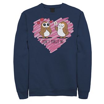Men's Star Wars Valentines Don't Porget Sketch Heart Sweatshirt