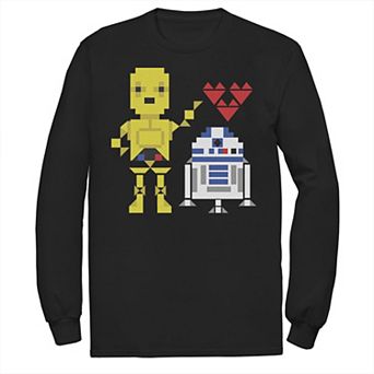 Men's Star Wars C-3PO R2-D2 Droid Love Valentine's Tee