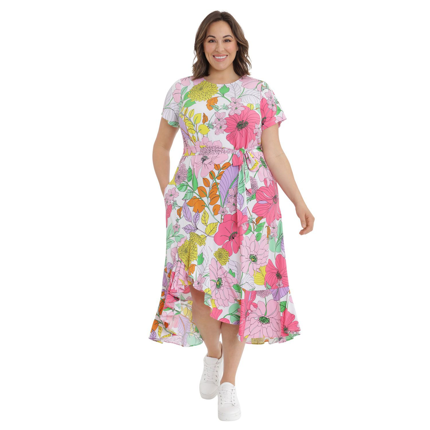 Plus Size Vintage Floral Dress