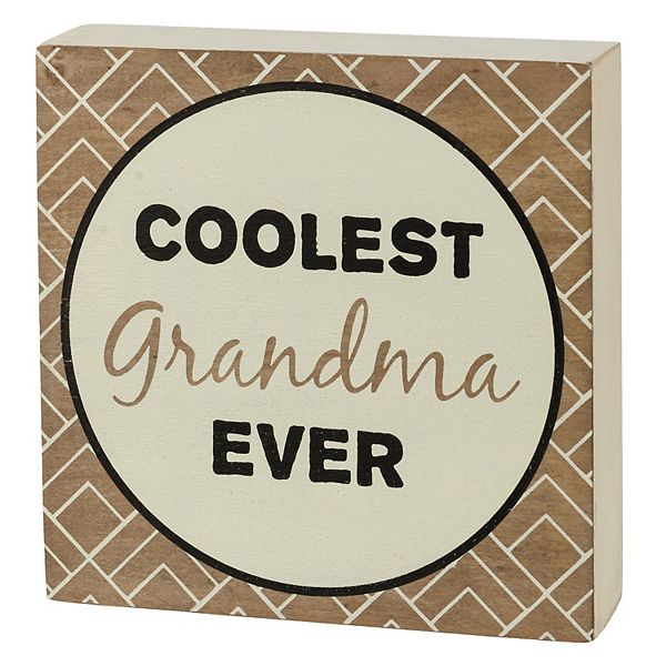 Box Sign Coolest Grandma Wall Art By Kathy