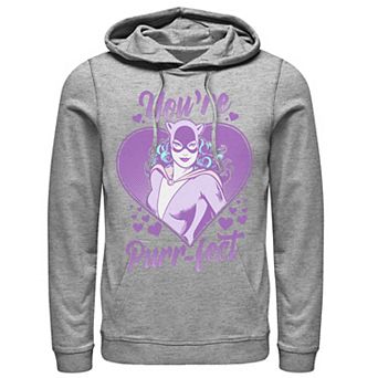 Men's DC Comics Valentine's Day Catwoman You're Purr-fect Hoodie