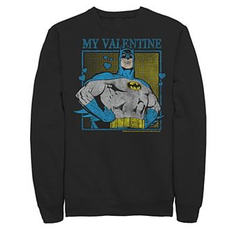 Men's DC Comics Batman My Valentine Comic Portrait Sweatshirt