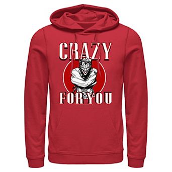 Men's Batman Crazy Joker Love Comic Graphic Hoodie