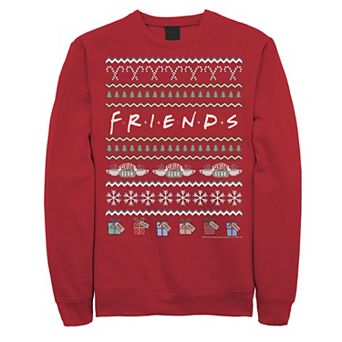 Men's Friends Christmas Ugly Sweater Style Logo Sweatshirt