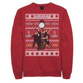 Men's Friends Around The Clock Holiday Pattern Sweatshirt