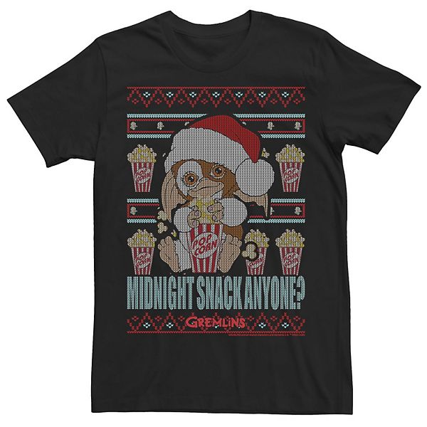 Men's Gremlins Christmas Midnight Snack Anyone Ugly Sweater Tee