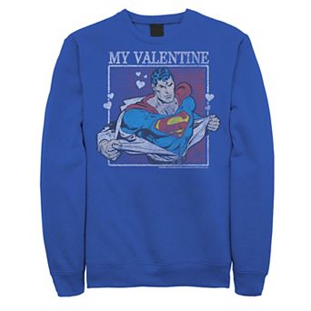 Men's DC Comics Superman My Valentine Comic Portrait Sweatshirt