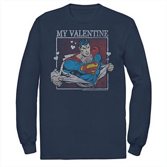 Mens DC Comics Superman My Valentine Comic Portrait Graphic Tee