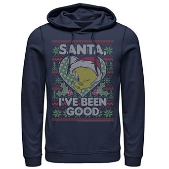 Men's Looney Tunes Christmas Tweety Santa I've Been Good Hoodie