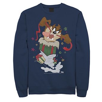 Men's Looney Tunes Christmas Taz Ripping Presents Sweatshirt