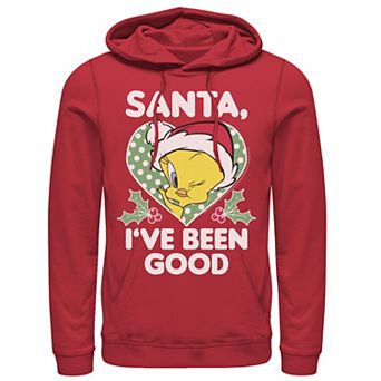 Men's Looney Tunes Christmas Tweety Santa I've Been Good Hoodie