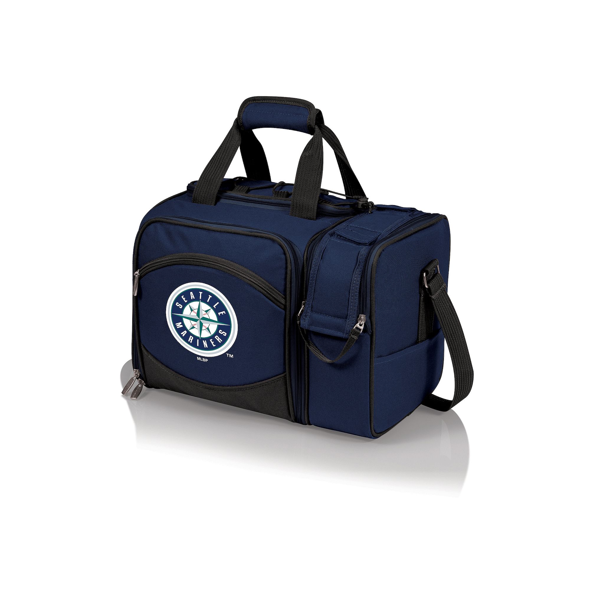 Picnic Time Seattle Mariners Malibu Picnic Basket Cooler Set, Blue