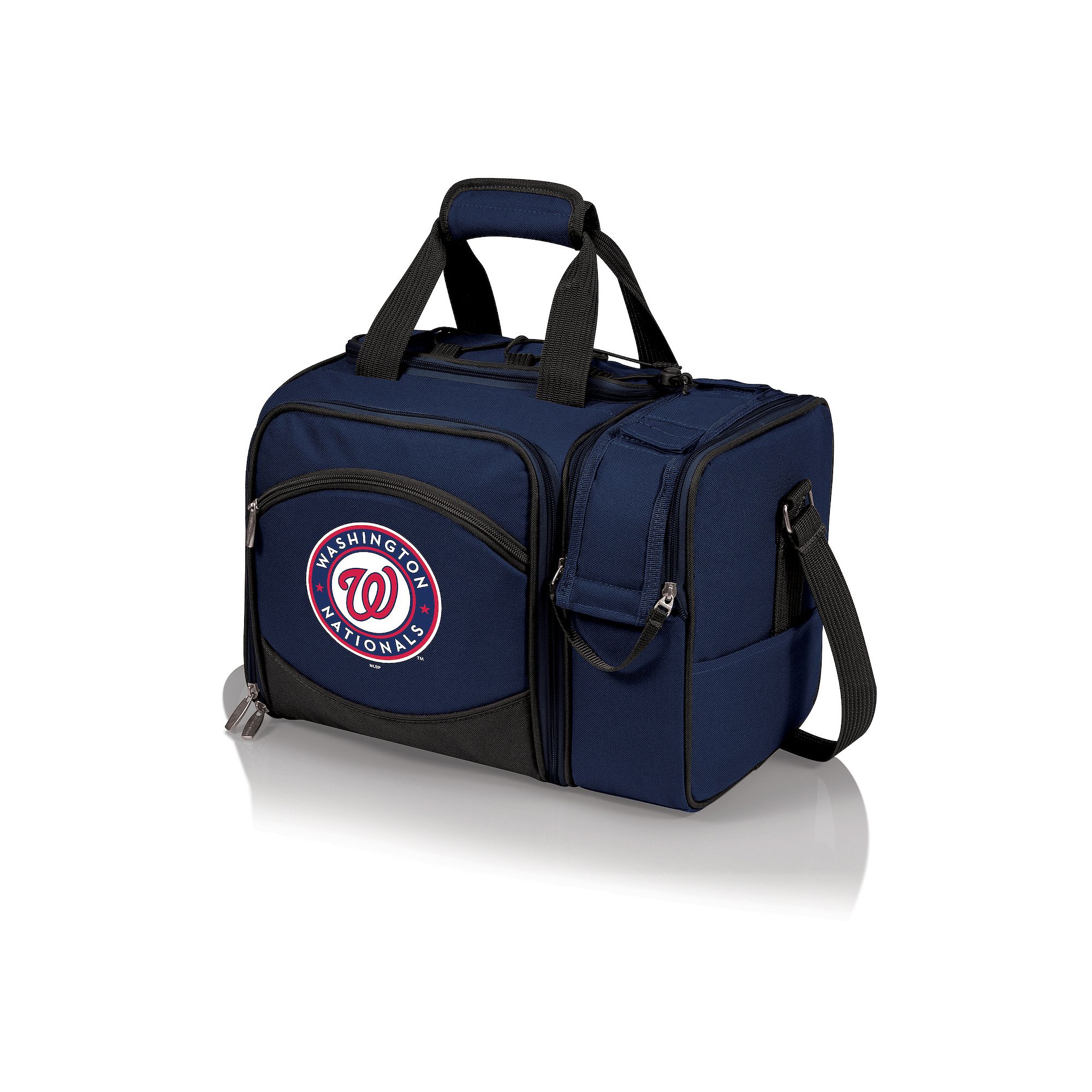 Picnic Time Washington Nationals Malibu Picnic Basket Cooler Set, Blue