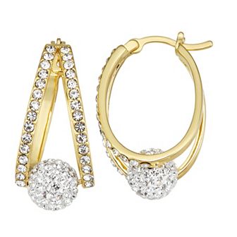 Chrystina Crystal Split Hoop Earrings