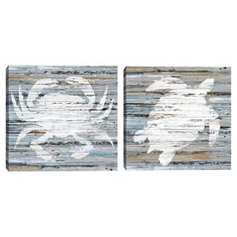 Masterpiece Beach Crab & Turtle Wall Decor 2 pc Set