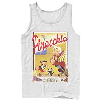 Men's Disney Pinocchio Vintage Storybook Poster Tank Top
