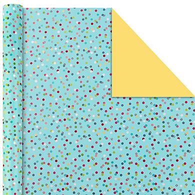 Hallmark All-Occasion Cupcakes, Polka-Dots, Stripes & Flowers Reversible Wrapping Paper Bundle