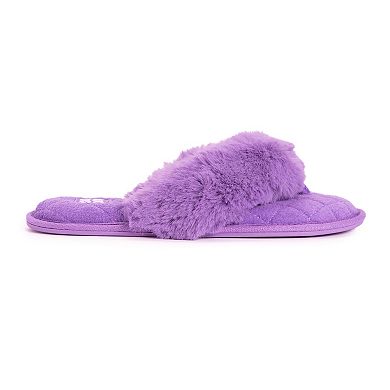 MUK LUKS Maren Faux Fur Women's Thong Slippers