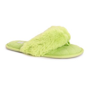 MUK LUKS Maren Faux Fur Women's Thong Slippers