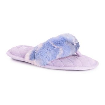 MUK LUKS Maren Faux Fur Women's Thong Slippers