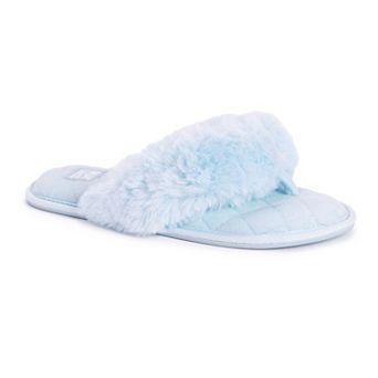 MUK LUKS Maren Faux Fur Women's Thong Slippers