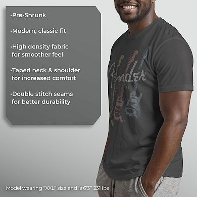 Men's Fender Stacked Guitar Faded Logo Graphic Tee