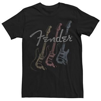 Men's Fender Stacked Guitar Faded Logo Graphic Tee