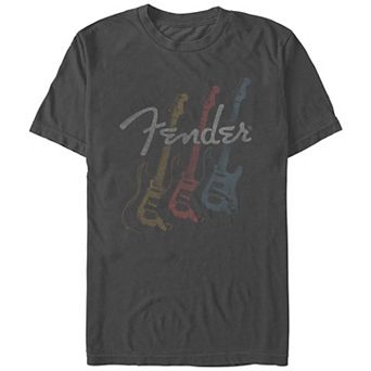 Men's Fender Stacked Guitar Faded Logo Graphic Tee