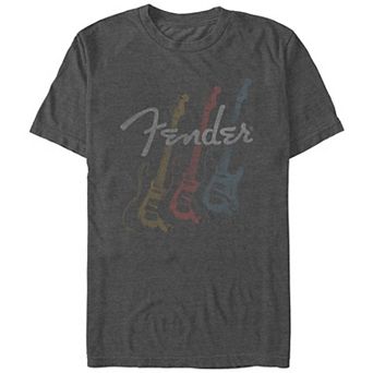 Men's Fender Stacked Guitar Faded Logo Graphic Tee