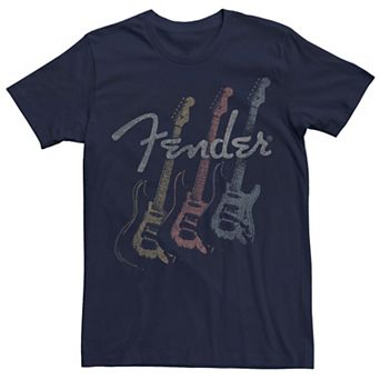 Men's Fender Stacked Guitar Faded Logo Graphic Tee
