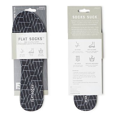 Flat Socks Geometric Pattern 2-Pack