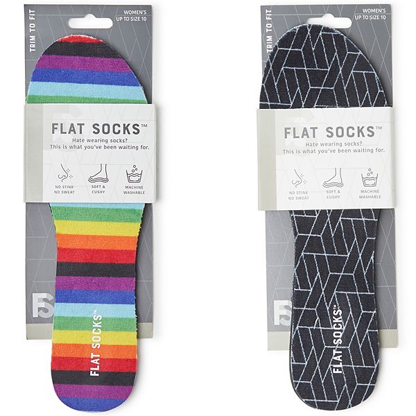 Flat Socks Printed 2Pack