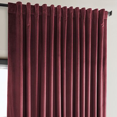 EFF Heritage Plush Velvet Extra Wide Room Darkening Curtain Panel